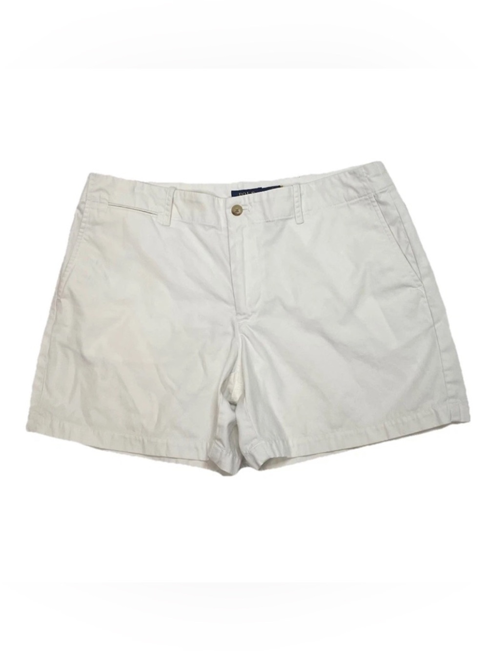 Polo Ralph Lauren 5” White Jean Shorts Women’s Size 6 Denim Preppy Blue Pony
